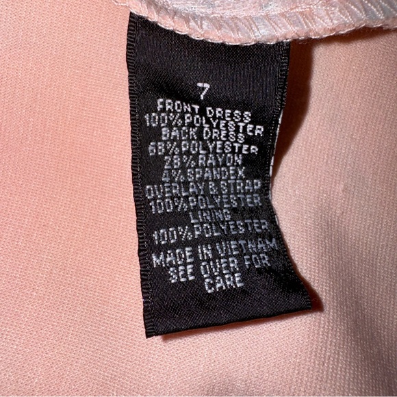 Elegant Lace Dress with chiffon train Coral/Silver 7 - Picture 9 of 9